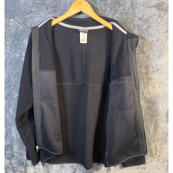 Patagonia Full Zip Synchilla  Pocket Snap Jacket Men’s Large Black/Black - Picture 3 of 9